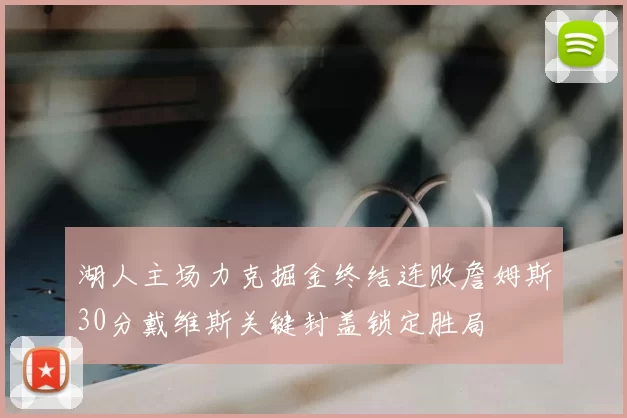 湖人主场力克掘金终结连败詹姆斯30分戴维斯关键封盖锁定胜局