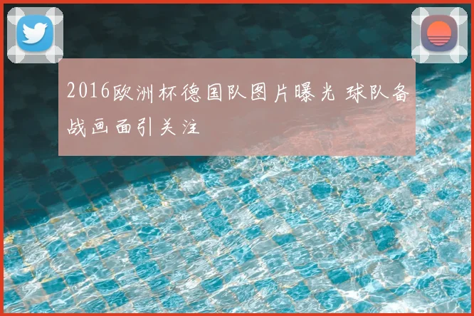 2016欧洲杯德国队图片曝光 球队备战画面引关注